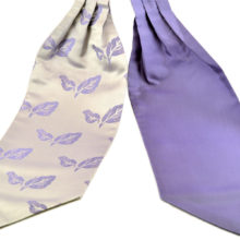 Luxury Lavender Reversible Sterling Ascot Tie
