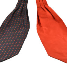 Ruby Red Reversible Sterling Ascot Tie